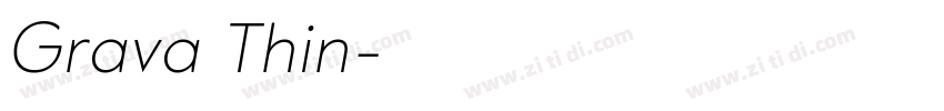 Grava Thin字体转换